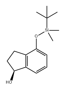 1H-Inden-1-ol, 4-[[(1,1-dimethylethyl)dimethylsilyl]oxy]-2,3-dihydro-, (1S)- Struktur