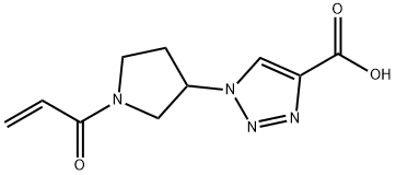 1-[1-(prop-2-enoyl)pyrrolidin-3-yl]-1H-1,2,3-triazole -4-carboxylic acid Structure