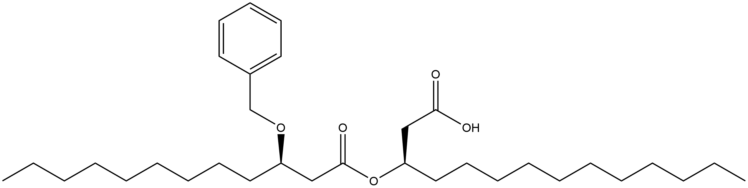 (R)-3-(((R)-3-(苄氧基)十二烷氧基)十四烷酸 结构式