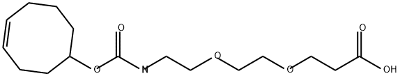 Propanoic acid, 3-[2-[2-[[(4-cycloocten-1-yloxy)carbonyl]amino]ethoxy]ethoxy]- Structure