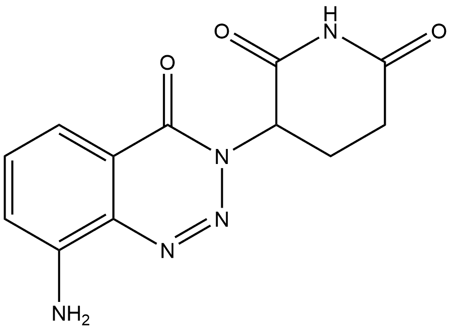 3-(8-amino-4-oxobenzo[d][1,2,3]triazin-3(4H)-yl)piperidine-2,6-dione 结构式