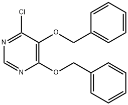 Pyrimidine, 4-chloro-5,6-bis(phenylmethoxy)- Structure