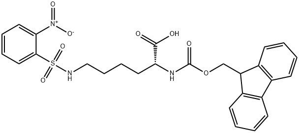 Nα-Fmoc-Nε-(2-nitrobenzenesulfonyl)-D-lysine Structure