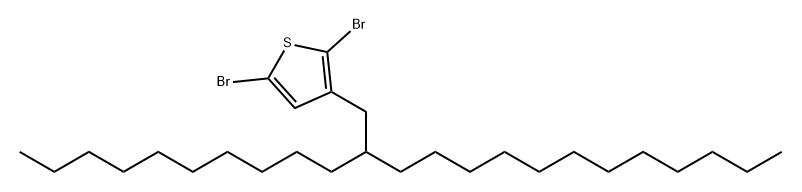 2,5-二溴-3-(2-辛基十二烷基)噻吩 结构式