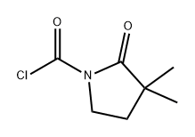 1-Pyrrolidinecarbonyl chloride, 3,3-dimethyl-2-oxo- Struktur