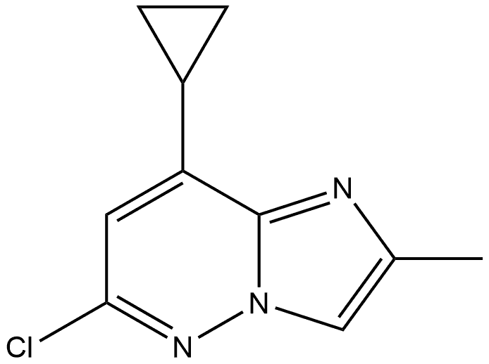 6-Chloro-8-cyclopropyl-2-methylimidazo[1,2-b]pyridazine Struktur