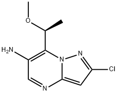 (S)-2-chloro-7-(1-methoxyethyl)pyrazolo[1,5-a]pyrimidin-6-amine Structure