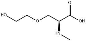 O-(2-hydroxyethyl)-N-methyl-L-serine 结构式