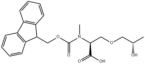Fmoc-L-Serine, O-((S)-2-hydroxypropyl)-N-methyl- 结构式