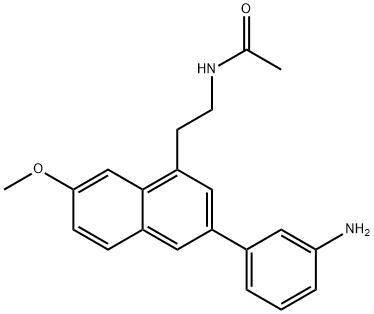 Acetamide, N-[2-[3-(3-aminophenyl)-7-methoxy-1-naphthalenyl]ethyl]- Structure