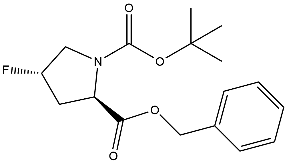 (2R,4S)-N-BOC-反式-4-氟-L-脯氨酸苄酯, 2259644-22-7, 结构式