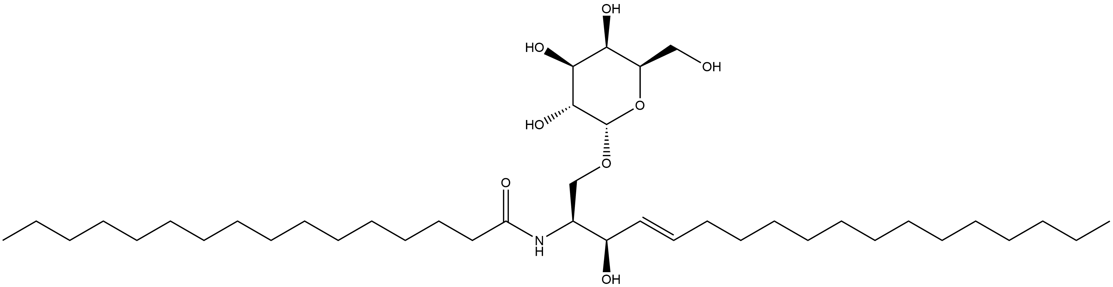Hexadecanamide, N-[(1S,2R,3E)-1-[(α-D-galactopyranosyloxy)methyl]-2-hydroxy-3-heptadecen-1-yl]- Struktur