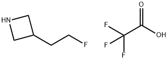 Azetidine, 3-(2-fluoroethyl)-, 2,2,2-trifluoroacetate (1:1) Structure