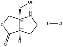 4H-Furo[3,4-b]pyrrol-4-one, hexahydro-6a-(hydroxymethyl)-, hydrochloride (1:1), (3aR,6aR)-rel- Struktur