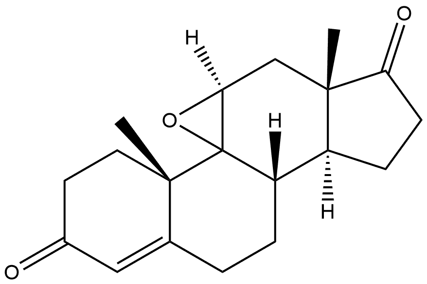 Androst-4-ene-3,17-dione, 9,11-epoxy-, (11α)-,22614-34-2,结构式