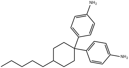 Benzenamine, 4,4'-(4-pentylcyclohexylidene)bis- Struktur