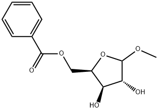 D-Xylofuranoside, methyl, 5-benzoate Struktur