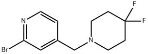 Pyridine, 2-bromo-4-[(4,4-difluoro-1-piperidinyl)methyl]- 结构式