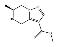 Pyrazolo[1,5-a]pyrazine-3-carboxylic acid, 4,5,6,7-tetrahydro-6-methyl-, methyl ester, (6S)- Struktur