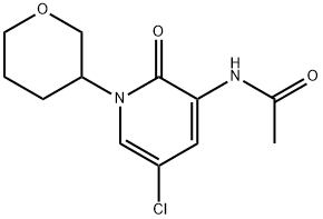 N-[5-Chloro-1,2-dihydro-2-oxo-1-(tetrahydro-2H-pyran-3-yl)-3-pyridinyl]acetamide Struktur