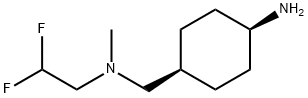 Cyclohexanemethanamine, 4-amino-N-(2,2-difluoroethyl)-N-methyl-, cis- Structure