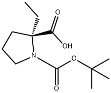 (2S)-Boc-Pro(2-Ethyl)-OH Structure