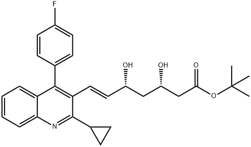 6-Heptenoic acid, 7-[2-cyclopropyl-4-(4-fluorophenyl)-3-quinolinyl]-3,5-dihydroxy-, 1,1-dimethylethyl ester, (3S,5R,6E)-