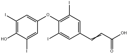 2-Propenoic acid, 3-[4-(4-hydroxy-3,5-diiodophenoxy)-3,5-diiodophenyl]- Struktur