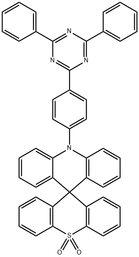 Spiro[acridine-9(10H),9'-[9H]thioxanthene], 10-[4-(4,6-diphenyl-1,3,5-triazin-2-yl)phenyl]-, 10',10'-dioxide Structure