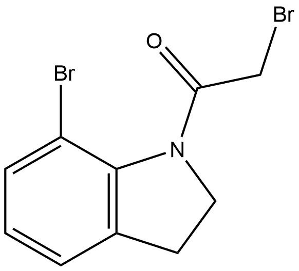 2-Bromo-1-(7-bromo-2,3-dihydro-1H-indol-1-yl)ethanone Structure