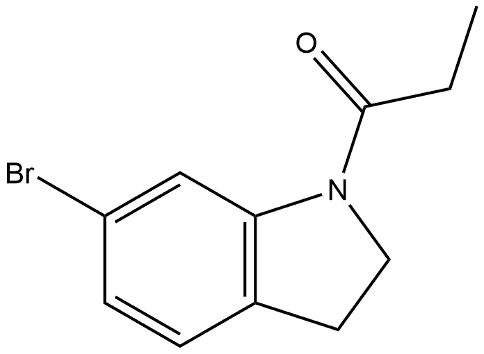 1-(6-Bromo-2,3-dihydro-1H-indol-1-yl)-1-propanone 结构式