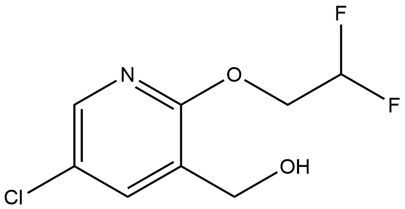 5-Chloro-2-(2,2-difluoroethoxy)-3-pyridinemethanol 结构式