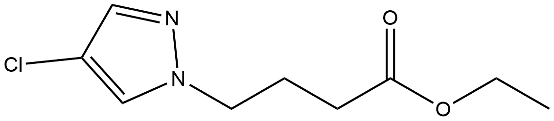 ethyl 4-(4-chloro-1H-pyrazol-1-yl)butanoate 结构式