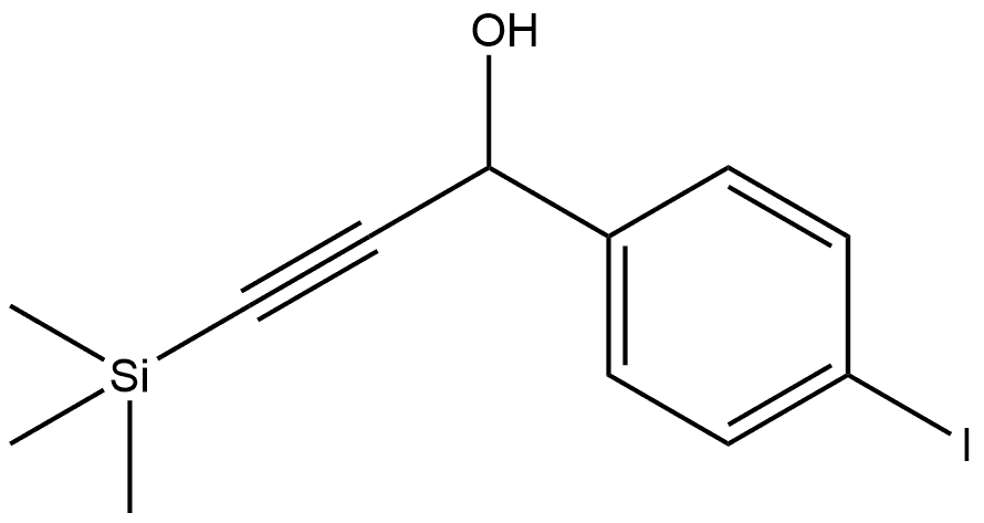 4-Iodo-α-[2-(trimethylsilyl)ethynyl]benzenemethanol Struktur