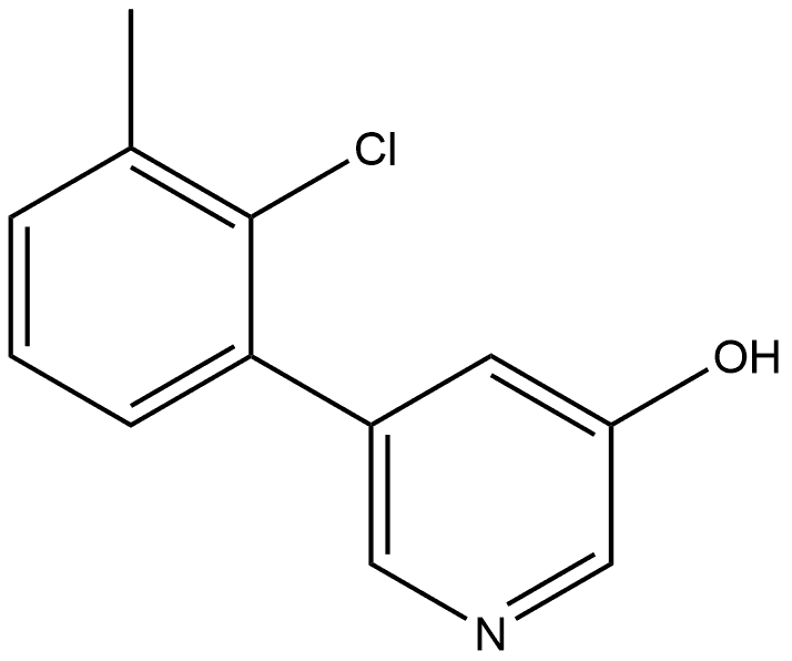 3-Pyridinol, 5-(2-chloro-3-methylphenyl)- 结构式