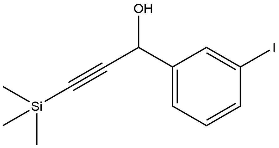 3-Iodo-α-[2-(trimethylsilyl)ethynyl]benzenemethanol Struktur