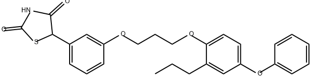 2,4-Thiazolidinedione, 5-[3-[3-(4-phenoxy-2-propylphenoxy)propoxy]phenyl]- Struktur