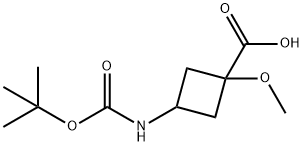 3-((叔丁氧基羰基)氨基)-1-甲氧基环丁烷甲酸, 2286195-46-6, 结构式