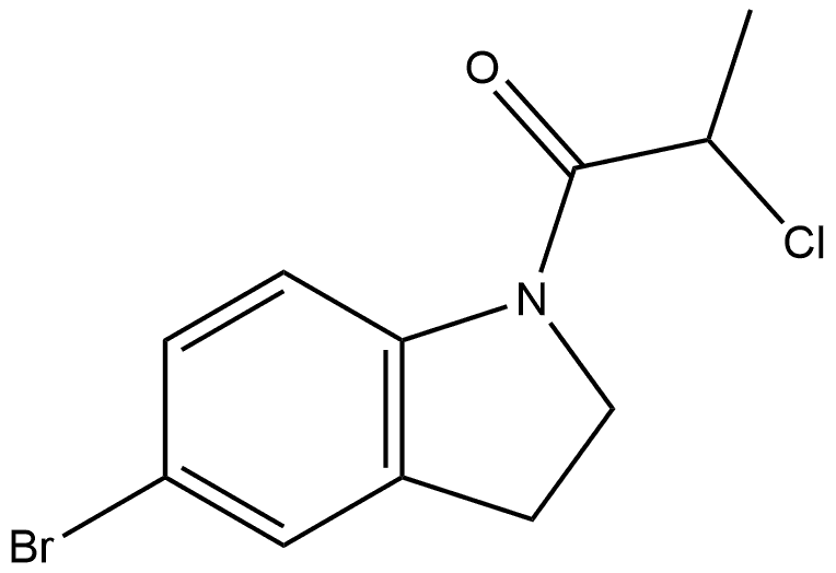 1-(5-Bromo-2,3-dihydro-1H-indol-1-yl)-2-chloro-1-propanone,2286704-03-6,结构式