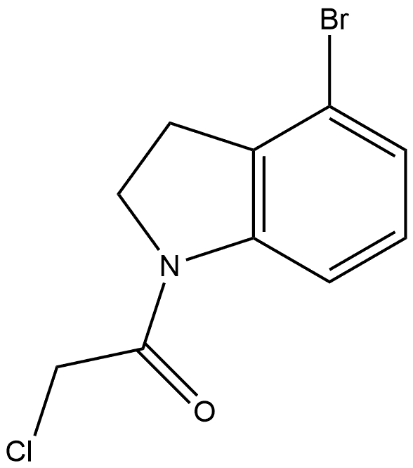 1-(4-Bromo-2,3-dihydro-1H-indol-1-yl)-2-chloroethanone Structure