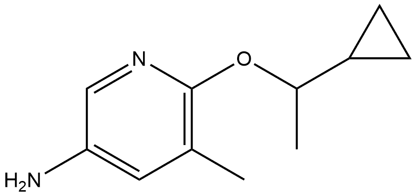 6-(1-Cyclopropylethoxy)-5-methyl-3-pyridinamine 结构式