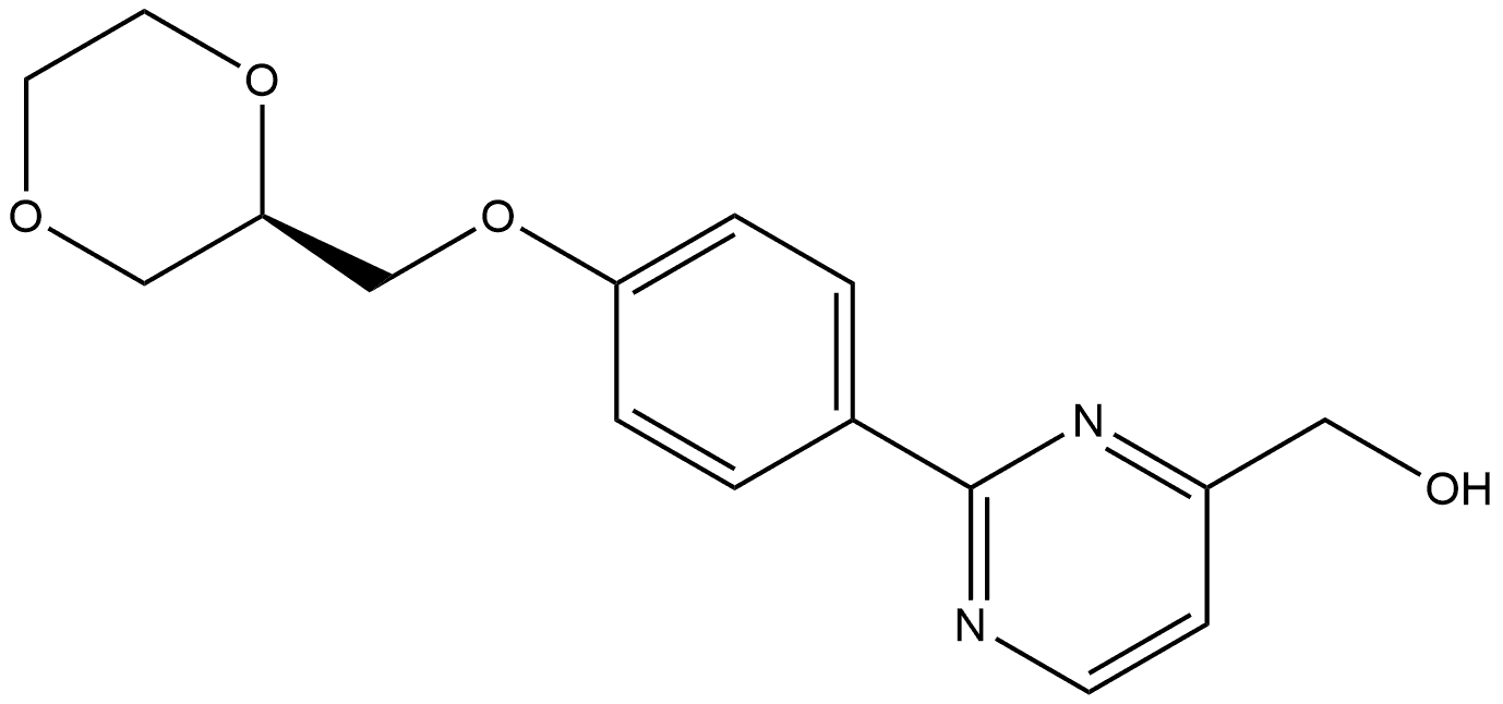 (R)-(2-(4-((1,4-二恶烷-2-基)甲氧基)苯基)嘧啶-4-基)甲醇, 2287187-30-6, 结构式