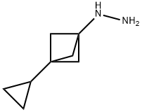 (3-Cyclopropylbicyclo[1.1.1]pent-1-yl)hydrazine Structure