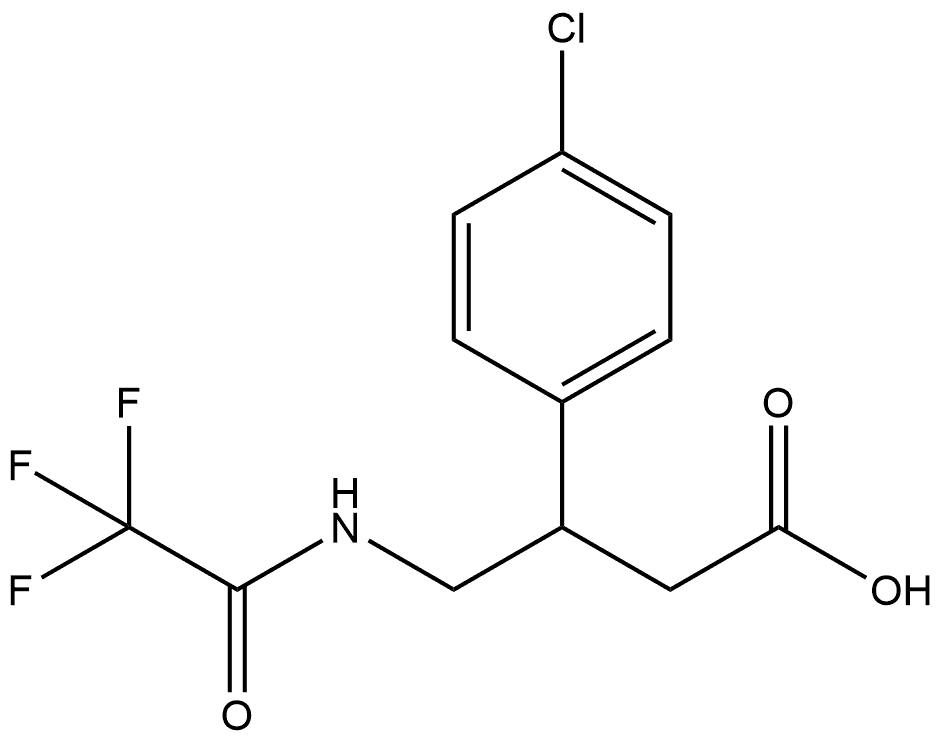Benzenepropanoic acid, 4-chloro-β-[[(2,2,2-trifluoroacetyl)amino]methyl]- Structure
