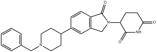 2,6-Piperidinedione, 3-[1,3-dihydro-1-oxo-5-[1-(phenylmethyl)-4-piperidinyl]-2H-isoindol-2-yl]- Structure