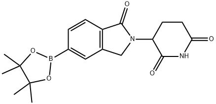 3-(1-氧代-5-(4,4,5,5-四甲基-1,3,2-二氧杂硼烷-2-基)异吲哚啉-2-基)哌啶-2,6-二酮, 2291363-98-7, 结构式