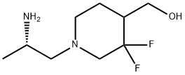 4-Piperidinemethanol, 1-[(2S)-2-aminopropyl]-3,3-difluoro-,2291982-59-5,结构式