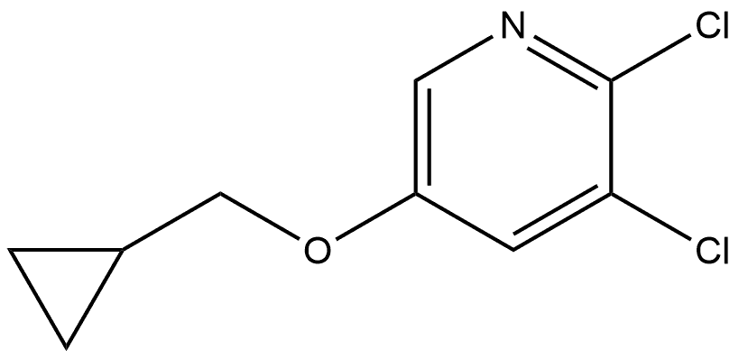 Pyridine, 2,3-dichloro-5-(cyclopropylmethoxy)-,2293052-51-2,结构式