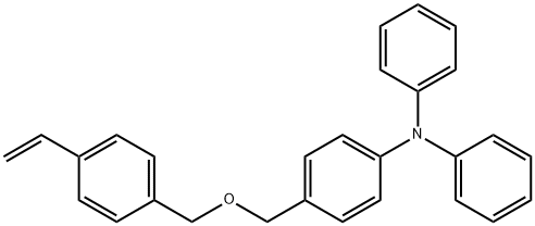 4-[[(4-乙烯基苯基)甲氧基]甲基] N,N-二苯基苯胺 结构式