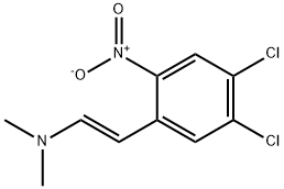 Ethenamine, 2-(4,5-dichloro-2-nitrophenyl)-N,N-dimethyl-, (1E)- Struktur